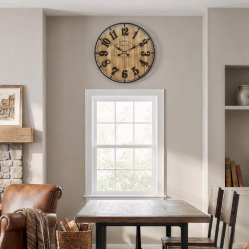 24 Inch Large Farmhouse Wall Clock - Image 4
