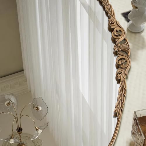 Besdomus Gold Large Arched Mirror: 40"x29" French Vintage Dresser Mirror - Image 5