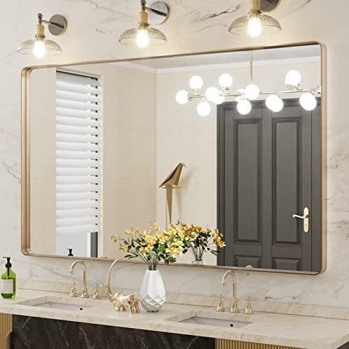 LOAAO 60"X36" Gold Bathroom Mirror by LOAAO