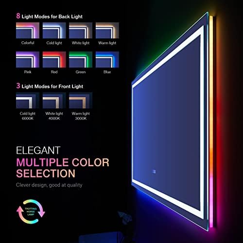 LOAAO 72"X36" RGB LED Bathroom Mirror - Image 4