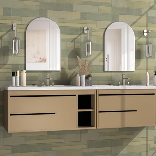 Wall Mounted Mirror, Arched Wall Mirror by NEUWEABY