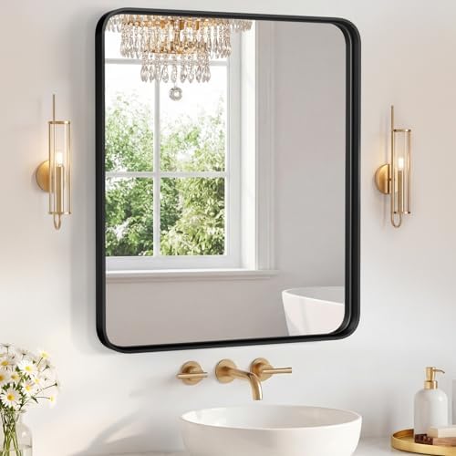 Sweetcrispy Bathroom Mirror 32x28 Inch, Vanity Mirror by Sweetcrispy