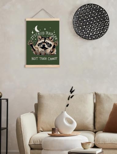 Funny Olive Green Motivational Raccoon Poster Wall Art Framed 12x16in - Image 4