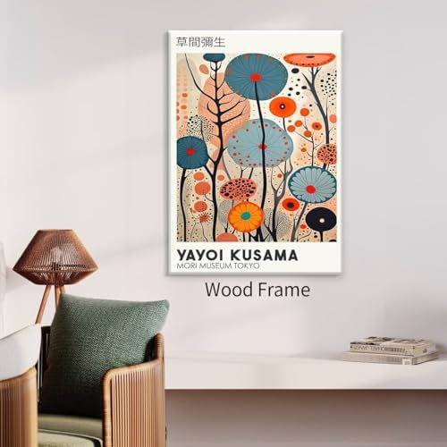 Yayoi. Kusama Framed Canvas Wall Art Vintage Japanese Painting Posters Tokyo - Image 4