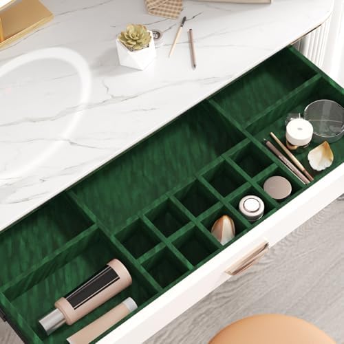 Self Adhesive Dark Green Velvet Drawer Liner - Image 2