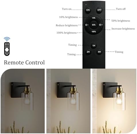Wireless Battery Operated Wall Sconce Set of Two - Image 2