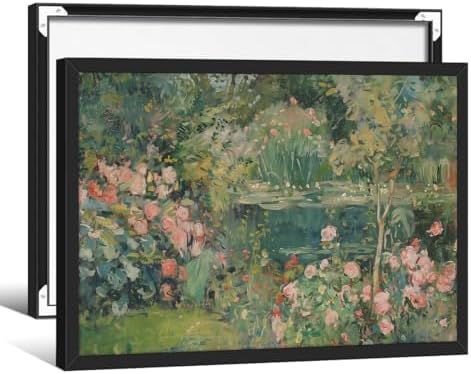 Sage Green Scenery Garden Wall Art Landscape Botanical Wildflower Poster 12x16 by Haitunone