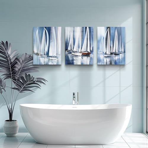3 Piece Framed canvas wall art for living room bathroom bedroom Wall Art Decor - Image 5