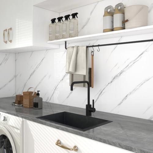 LACHEERY White Marble Wall Panels Peel and Stick Marble Wallpaper - Image 6