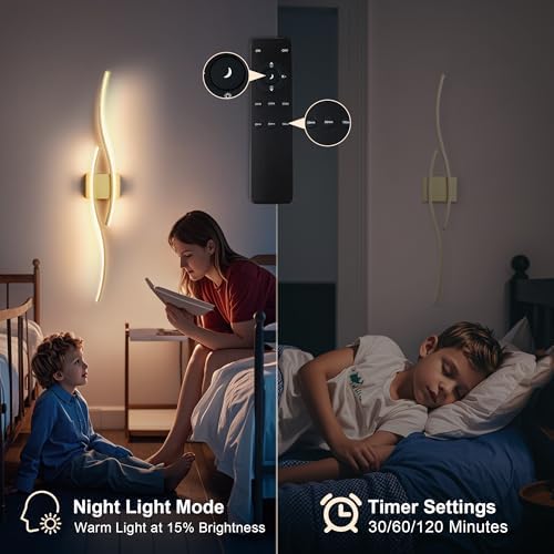 KARTOOSH Wireless Wall Sconces, Dimmable LED Sconce - Image 7