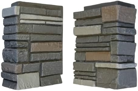 OTECKO Distinct 4-Pack Faux Stacked Stone 90 Degree Outside Corner Pieces - Image 2