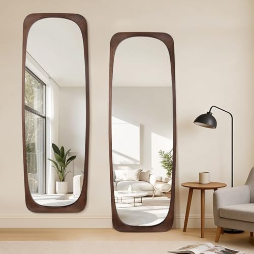 Niccy Rect Full Length Mirror, Wall-Mounted Wood Mirror - Image 6