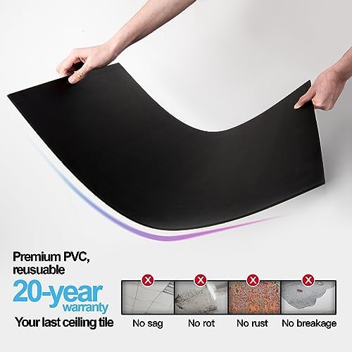Art3d 10-Pack Smooth Drop Ceiling Tiles, No Sag and Breakage - Image 2