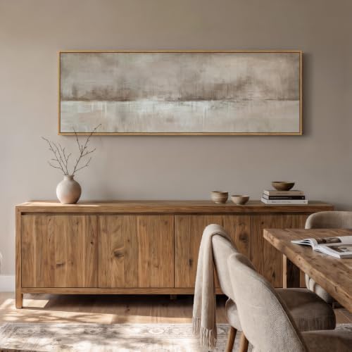 Large Framed Neutral Abstract Wall Art - Image 2