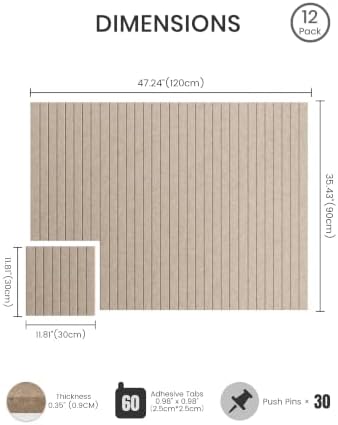 Bumusty 48"x 36" Large Felt Bulletin Board Tiles - Image 2