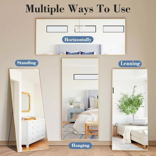 DUMOS 60"x16" Full Length Floor Mirror, Full Body Mirror - Image 5
