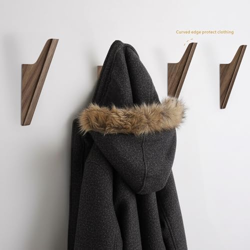 Walnut Wood Wall Hooks - Image 2
