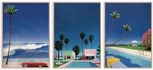 Modern Landscape Hiroshi Nagai Night Cityscape Art 12x16x3 Inch UnFramed by Unknown