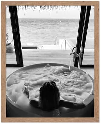 Poster Master Bath with Wine Poster by PosterMaster