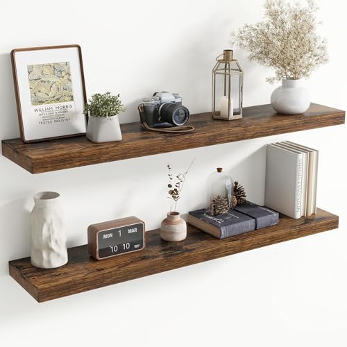 48 Inch Floating shelves for Wall, 8 Inch Deep, Invisible Brackets by Axeman