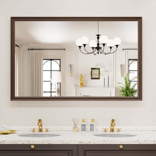 WEER Brown Bathroom Vanity Mirror 48x30 Inch - Image 2