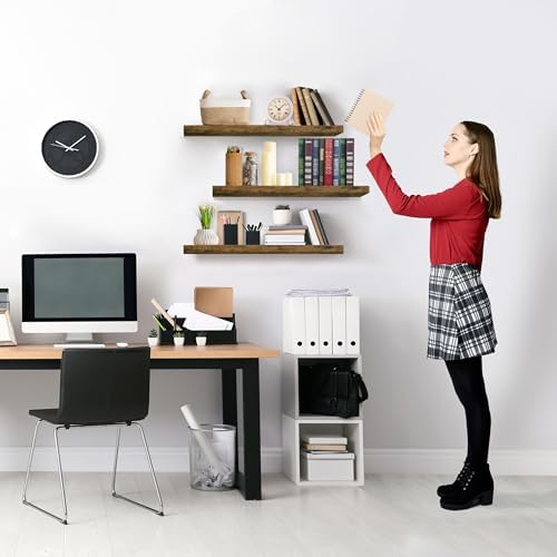 Sorbus Floating Shelves for Wall, Wood Wall Storage - Image 6
