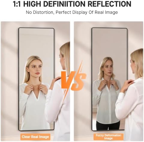 Hasipu Door Mirror Full Length, 56 x 16 Inch Full Body Wall Mirror Over The - Image 5