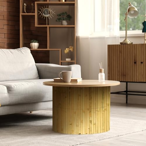 Art3d 12 x 96 in Pole Wrap Natural Bamboo Wall Panel - Image 3