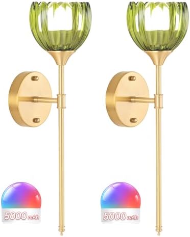 Shenmoyl Battery Operated Wall Sconce Set of 2 by Shenmoyl