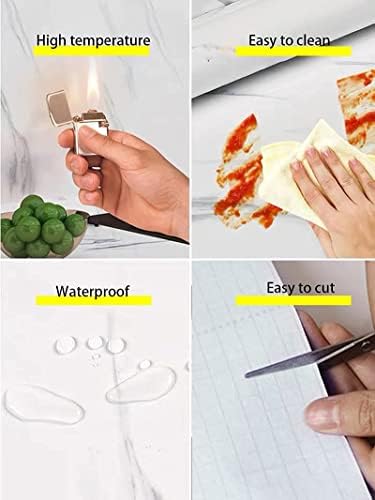 Marble Contact Paper White Peel and Stick Wallpaper 15.8"×118" - Image 6