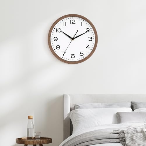 AKCISOT 10 Inch Wall Clock, Silent Battery Operated Analog Clock - Image 6