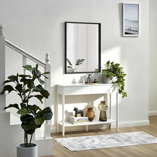 AAZZKANG Black Mirrors for Wall Rectangle Metal Framed 20"x16" - Image 7