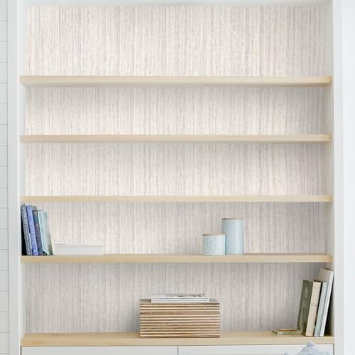 Grasscloth Peel and Stick Wallpaper White and Light Purple Contact Paper - Image 6