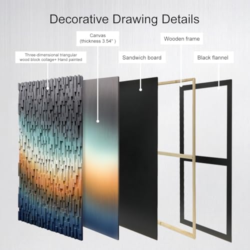 LIUZEYUE Large-Scale Wood Wall Art Featuring Architectural Wood Strips - Image 4