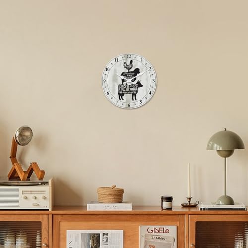 Small Farmhouse Kitchen Wall Clock 10 Inch - Image 3