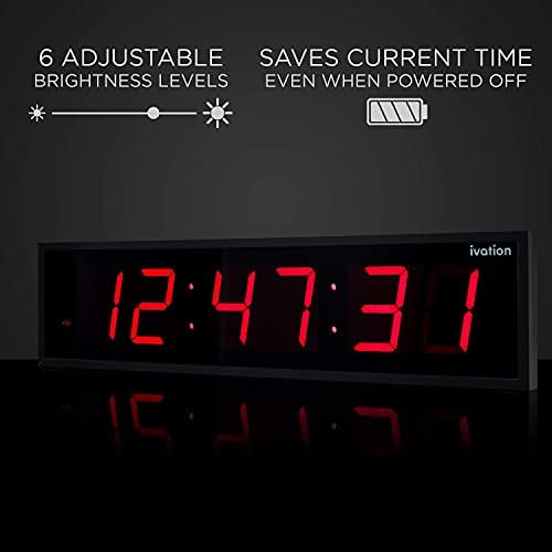 Ivation Oversized Digital Wall Clock - Image 4