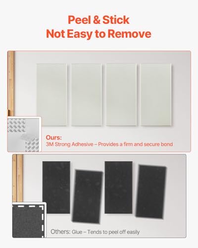 VEVOR 4 PCS Acoustic Panels, 2 inch Thick 23.6 x 11.8 inch Fiberglass Sound - Image 3