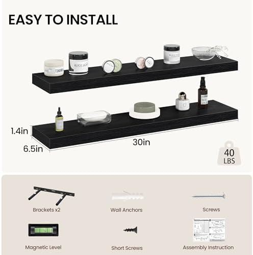 Vivelove 30 Inch Floating Shelves Wall Mounted - Image 3