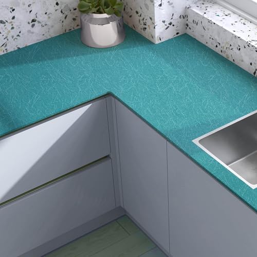 Teal Peel and Stick Self Adhesive Wallpaper Countertop Contact Paper - Image 4