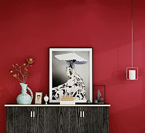 15.7" x 787" Red Wallpaper Red Contact Paper Solid Color Peel and Stick - Image 4
