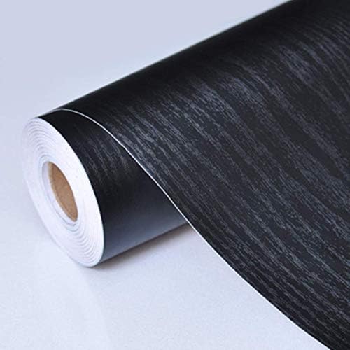 Black Wood Contact Paper Peel and Stick Waterproof Wall Paper Vinyl Wrap by practicalWs