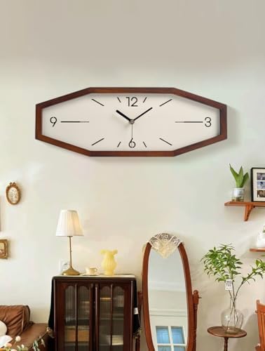Wooden Retro Wall Clocks, 18 Inches Square Clocks Rectangular Wall Clock - Image 5