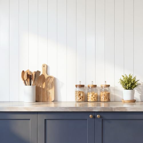 Geelin White Shiplap Peel and Stick Wallpaper - Image 5