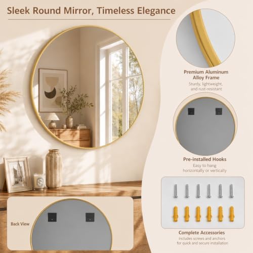 Easly 40 Inch Round Mirror - Image 6