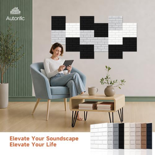 24 Pack Acoustic Panels, 11.8”x11.8” Brick Soundproof Wall Panels - Image 3