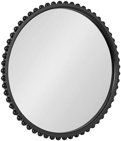 Kate and Laurel Beadbrook Round Wall Mirror by KateandLaurel