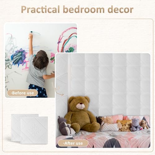 Nuanchu 20 Pcs 13.8 x 13.8 Inch Ceiling Tiles Peel and Stick - Image 4