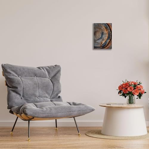 Tree Ring Wall Art Canvas, Modern Nature Decor - Image 5
