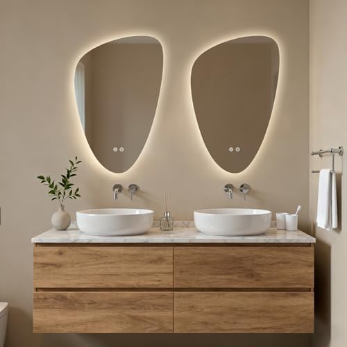 HOMECOOKIN LED Irregular Bathroom Mirror - Image 2