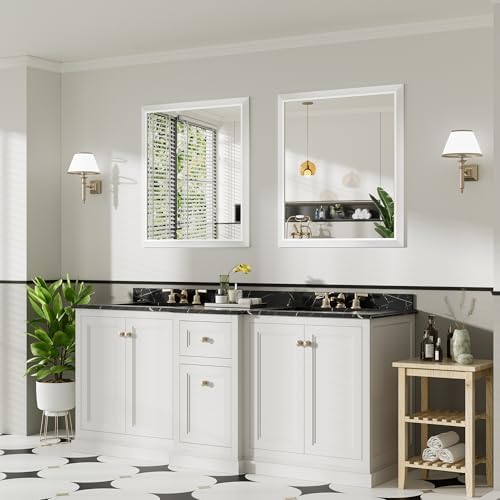 Briivue Bathroom Wall Mirror, 36x32 Inch - Image 4